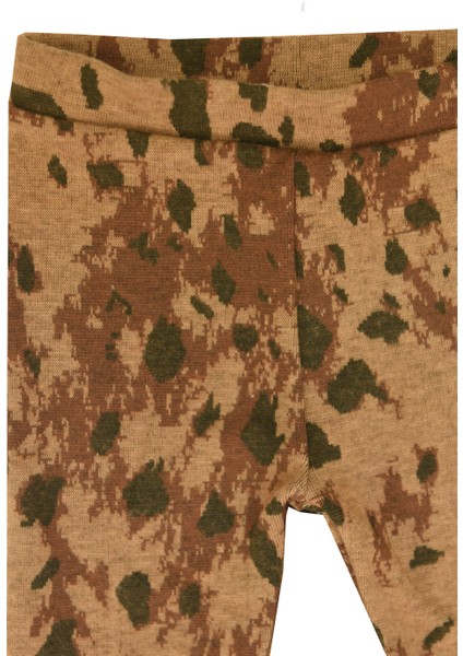 Kız Çocuk Yumuşak Dokulu Leopar Desenli Tayt modelleri