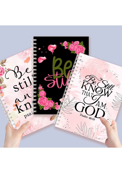 Stil 8 A5 Mezmur 46 10 Ayet - Sakin Olun ve Tanrı Olduğumu Bilin - Spiral Defter Hristiyan Alıntısı Incil Not Defteri Bilgelik Titreşimi Inanç Sözleri (Yurt Dışından) indirimleri