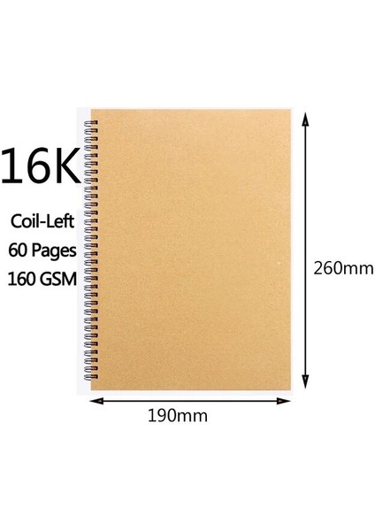 16K-SOL 160GSM Eskiz Defteri Çizim Dizüstü A4 Boyama Kitapları Işaretleyiciler Öğrenciler Için Estetik Suluboya Kağıt Not Defteri Okul Malzemeleri (Yurt Dışından)