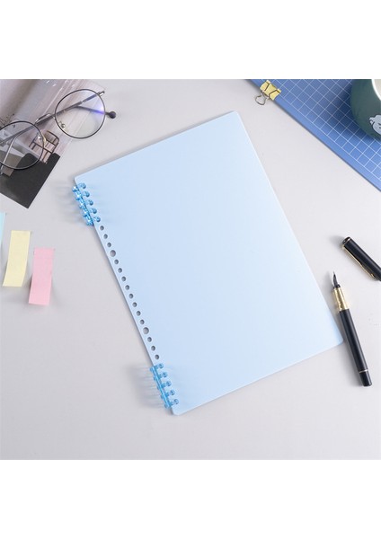 Klipsli Mavi A4 A4 B5 A5 4 Adet Dıy Gevşek Yaprak Defter Dolum Spiral Kapak Dizin Kağıdı Iç Sayfalar Günlük Planlayıcı Çizgi Izgara Boş Gündem (Yurt Dışından)