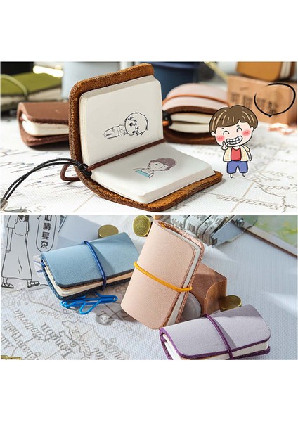 Mor 32 Sayfa Ultra Küçük Mini El Kitabı Dizüstü Sevimli Değiştirilebilir Gevşek Yaprak Tether El Hesabı Not Defteri Pad Kawaii Kırtasiye (Yurt Dışından)