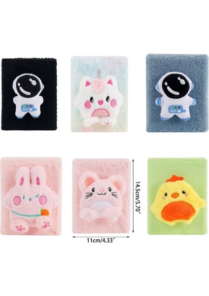 Pembe Kulak Fare Kabarık Dizüstü Güzel Peluş Otebook Karikatür Astronot Dizüstü Günlük Planlayıcısı (Yurt Dışından) fırsatları