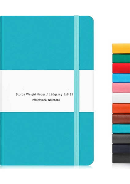 Boş Mavi A6 Defter Dergisi Sert Kapak, Çizgili/boş/noktalı Ince Iç Cepli Premium Kalın Kağıt, Günlük Yazma Için Suni Deri (Yurt Dışından)