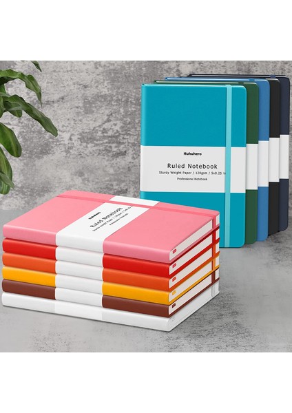 Noktalı Sarı A5 Defter Dergisi Sert Kapak, Çizgili/boş/noktalı Ince Iç Cepli Premium Kalın Kağıt, Günlük Yazmak Için Suni Deri (Yurt Dışından)