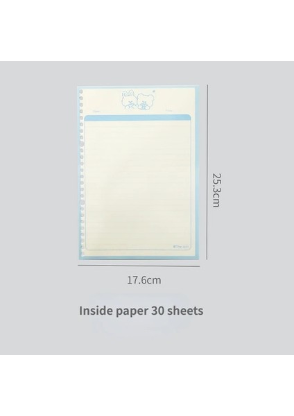 B2 B5 B5 Karikatür Spiral Gevşek Yapraklı Defter Bağlayıcı 30 Sayfa Kawaii Not Defteri Günlüğü Planlayıcısı Dergisi Doldurulabilir Defter Kapaklı Defter (Yurt Dışından)