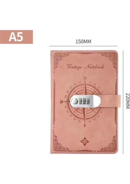 A3 A5 A5RETRO Şifre Defter Kilitli Dergisi Kalınlaşmak Basit Öğrenci Not Defteri El Kitabı Gezginler Kırtasiye Ofis Okul Malzemeleri (Yurt Dışından)