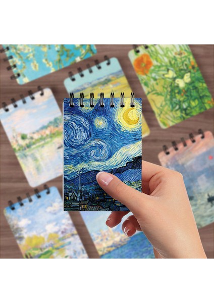 C Cep Dizüstü Ünlü Resim Van Gogh Monet Yatay Çizgi Bobin Notu Kelime Kitabı Kayıt Defteri Dergisi Günlüğü Planlayıcısı Kırtasiye (Yurt Dışından)
