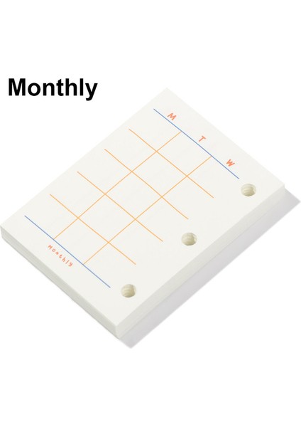C-Aylık 60 Sayfa 3 Delik Mini Pvc Gevşek Yaprak Defter Kapağı Dergisi Gezgin Taşınabilir Dizüstü Gevşek Yaprak Bağlayıcı Kitap Klipsi Dolum Iç Sayfalar (Yurt Dışından)