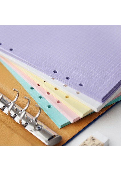 Çizgi A6 50 Sayfa A5 A6 Gevşek Yaprak Renkli Yedek Iç Sayfa Çizgili Boş Izgara Iç Sayfa Içi Kağıt Kırtasiye (Yurt Dışından) fırsatları
