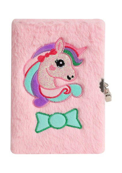 Pembe Karikatür Panda Peluş Kilitli Dizüstü Çocuk Sevimli Unicorn Günlüğü Kitap Öğrenci Hediye Çocuklar Için Ödül Dergisi (Yurt Dışından)