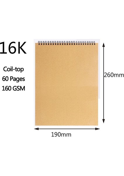 16K-TOP 160GSM Eskiz Defteri Çizim Dizüstü A4 Boyama Kitapları Işaretleyiciler Öğrenciler Için Estetik Suluboya Kağıt Not Defteri Okul Malzemeleri (Yurt Dışından)