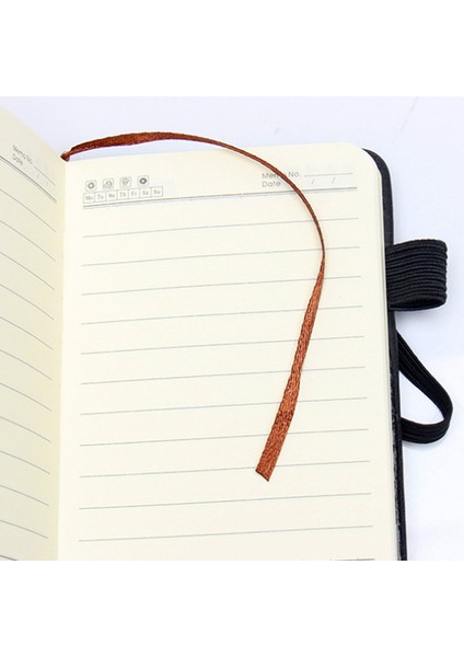 Koyu Mavi A7 Mini Dizüstü Elastik Kayış Günlüğü Cep Kitabı Kalın Deri Defter Retro Üniversite Öğrencileri El Yazısı Kelime Kitabı Not Defterleri (Yurt Dışından)