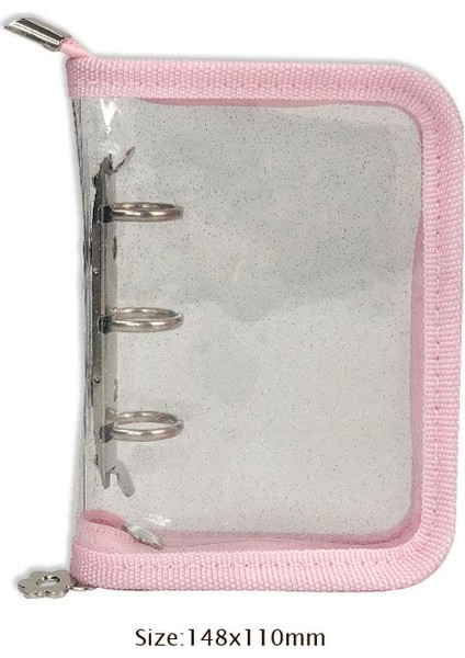Papatya Pembe Skysonıc 3 Delik Zımba Mini Pvc Bağlayıcı Süt Fermuar Kapak Gevşek Yaprak Günlük Defter Trf Cep Not Defteri Okul Kırtasiye (Yurt Dışından)