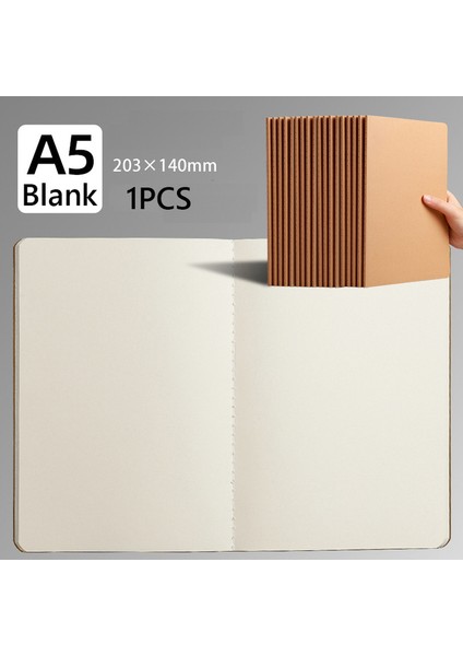 A5 Kraft Boş A4/b5/a5 Kraft Izgara Astarlı Boş Defter Yumuşak Kapak Siyah Kağıt Eskiz Defteri Çizim Boyama Okul Ofis Tedarik Kırtasiye (Yurt Dışından)