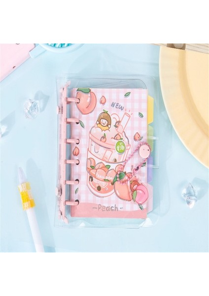 Şeftali Kawaii Ayı Tavşan Spiral Ciltli Defter Izgara Yatay Çizgiler Iç Çekirdek Estetik Gündem Planlayıcısı Organizatör Not Defteri Dergiler (Yurt Dışından)