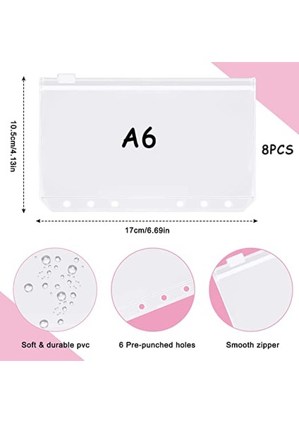Siyah Yeni A6 Pu Deri Planlayıcısı Bütçe Bağlayıcı Dizüstü Nakit Zarflar Sistemi Para Tasarrufu Fatura Organizatör Için Bağlayıcı Cepler ile Set (Yurt Dışından)
