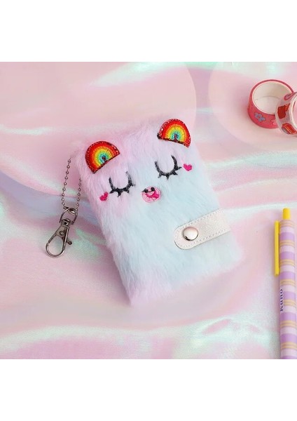 Çok Renkli Kawaii Peluş Kaola Unicorn Yazı Defteri Planlayıcısı Günlük Anahtarlık Kitap Dergisi Planlama Organizatör Gündem Okul Ofis Malzemeleri (Yurt Dışından)