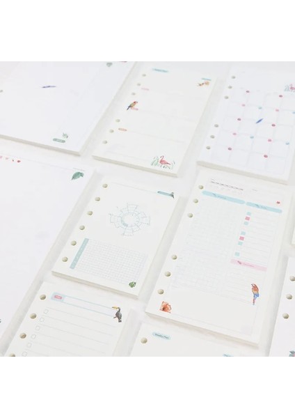 Zaman A6 45 Sayfa Kawaii A5 A6 A7 Gevşek Yaprak Defter Kağıdı Dolum Spiral Ciltleyici Dizin Iç Sayfalar Aylık Haftalık Günlük Planlayıcı Gündem (Yurt Dışından) fiyatları