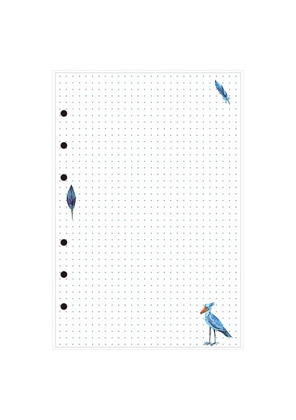 Noktası A5 45 Sayfa Kawaii A5 A6 A7 Gevşek Yaprak Defter Kağıdı Dolum Spiral Ciltleyici Dizin Iç Sayfalar Aylık Haftalık Günlük Planlayıcı Gündem (Yurt Dışından)