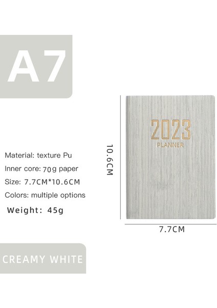 Bej A7 2023 A7 Mini Dizüstü 365 Gün Taşınabilir Cep Not Defteri Günlük Haftalık Gündem Planlayıcısı Defterler Kırtasiye Ofis Okul Malzemeleri (Yurt Dışından) fiyatları