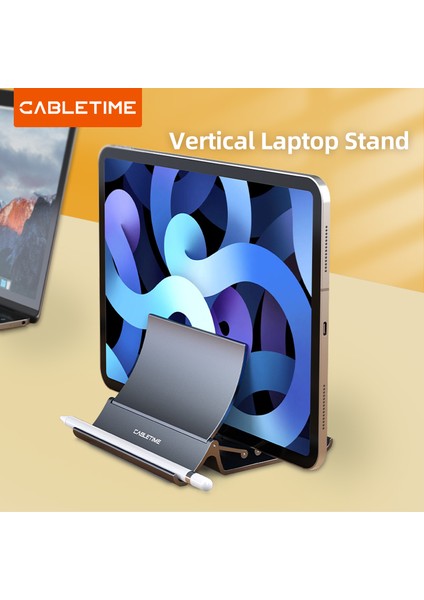 Klasik Siyah Cabletıme Dikey Dizüstü Bilgisayar Standı Isı Dağılımı Kaymaz Silikon Yerçekimi Tutucu MacBook Yüzey iPad Tablet Standı C418 (Yurt Dışından) fiyatları