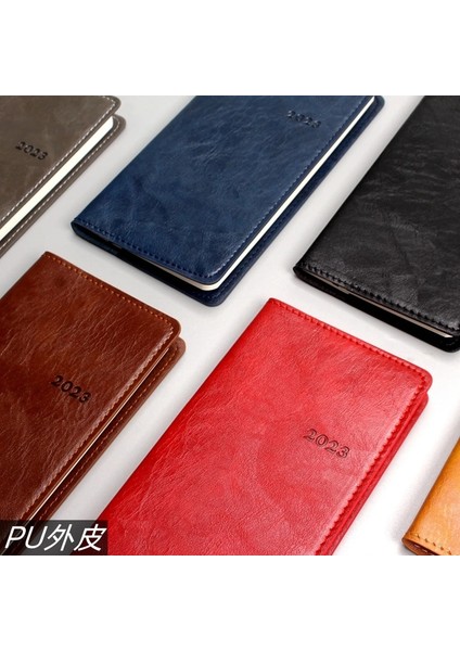 Gündem Haftalık A6 2023 Gündem Haftalık Defterler A6 Defter Papelaria Planner Deri Günlüğü Caderno Ofis Not Defteri Cep Not Defteri Diario Takvim (Yurt Dışından) fırsatları