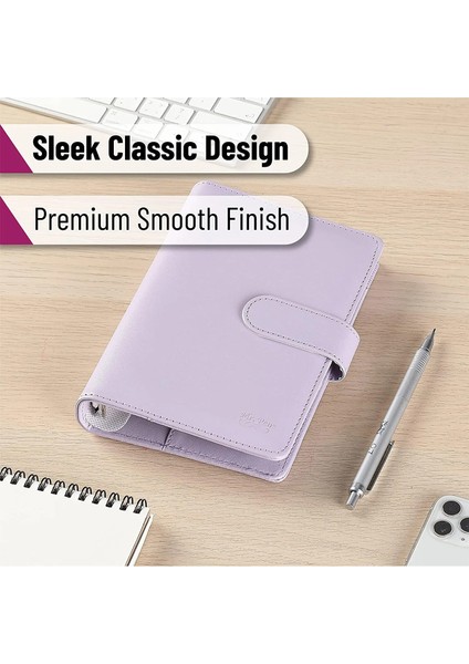 Açık Mavi Kapak A6 A6 Bütçe Bağlayıcı Defter Nakit Zarflar Sistem Seti Bağlayıcı Cepler Pu Deri Para Bütçe Tasarrufu Fatura Organizatör Aksesuarları (Yurt Dışından)