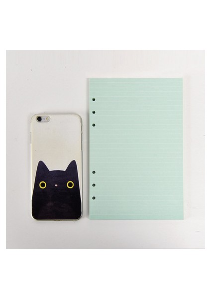 Yeşil Çizgi A5 A5 A6 Gevşek Yaprak Kawaii 45 Yaprak Gevşek Yaprak Defter Kağıdı Dolum Spiral Ciltleme Dizini Iç Sayfa Günlük Aylık Haftalık Gündem (Yurt Dışından)