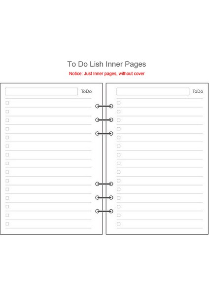 Yapılacak A6 Günlüğü 2023 A7 A6 A5 Şeffaf Gevşek Yaprak Bağlayıcı Defter Iç Çekirdek Kapak Not Defteri Dergisi Planlayıcısı Ofis Kırtasiye Malzemeleri (Yurt Dışından)