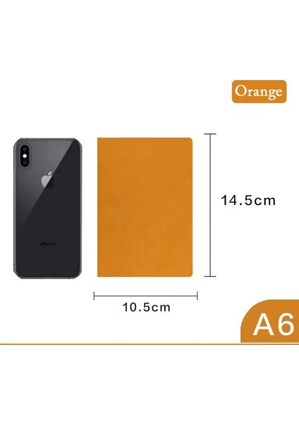 Turuncu A6 Taşınabilir Defterler A6 Gezgin Günlükleri Okul Ofisi Toplantı Kayıt Not Defteri, Yumuşak Deri Günlükler, 160 Sayfa, 80GSM, Gündem 2023/24 (Yurt Dışından) fiyatları