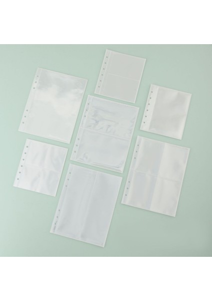 Yıldız 2gird A5 A6 A7 10PCSŞEFFAF Dosya Tutucu Dizüstü 6 Delik Gevşek Yaprak Dıy Belge Çantası Bağlayıcı Halkaları Pvc Depolama Bağlama Klasörü (Yurt Dışından)