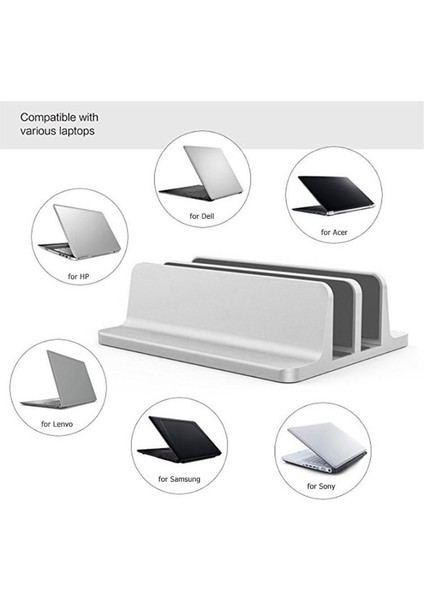 Gri-Tek Ayarlanabilir Dikey Stand Mac Mini Alüminyum Alaşım Dizüstü Masaüstü Standı Apple Mac Için Kaymaz Ayarlanabilir Bilgisayar Tutucu (Yurt Dışından)