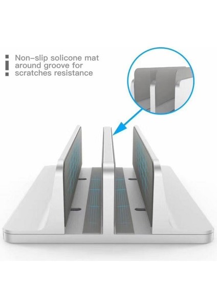 Gri-Tek Ayarlanabilir Dikey Stand Mac Mini Alüminyum Alaşım Dizüstü Masaüstü Standı Apple Mac Için Kaymaz Ayarlanabilir Bilgisayar Tutucu (Yurt Dışından)