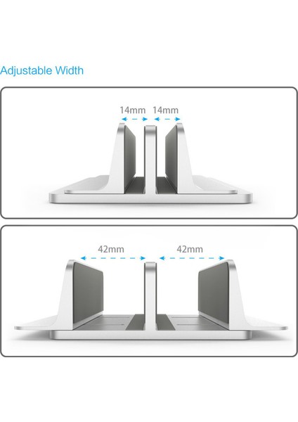 Gri-Tek Ayarlanabilir Dikey Stand Mac Mini Alüminyum Alaşım Dizüstü Masaüstü Standı Apple Mac Için Kaymaz Ayarlanabilir Bilgisayar Tutucu (Yurt Dışından)