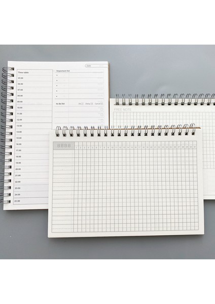 Kraft Aylık Plan Yaratıcı Defterler Gündemler Günlüğü Haftalık Aylık Planlayıcı Öğrenciler Için Spiral Organizatör Kitap Kraft Program Kağıt Ofis Malzemeleri (Yurt Dışından) modelleri