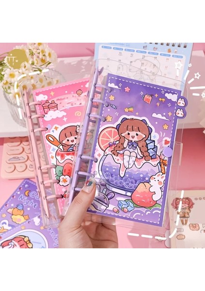 BJB79-2 1 Adet Orijinal Karikatür Defter Gevşek Yaprak Kitap Şeffaf Kapak (Yurt Dışından) fiyatları
