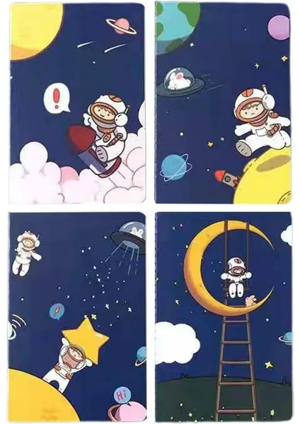Stil 2 4 Adet A5 Dizüstü Bilgisayarlar Yazmak Için Pürüzsüz Karikatür Desen Kapak Taşınabilir Kağıt Mini Bloknotlar Düz Yazma Çizim Eskiz Defteri (Yurt Dışından) indirimleri