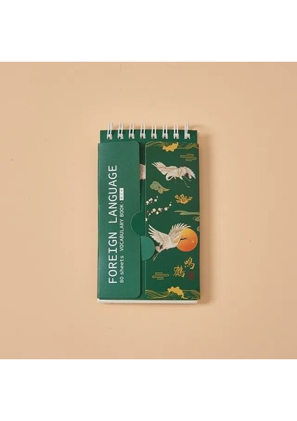 Flipbook Yeşil Kore A7 Cep Kitabı Antika Vinç Taşınabilir Dizüstü Öğrenci Sevimli Rollover Mini Kalın Bobin Kırtasiye Kawaii Basit Dergisi (Yurt Dışından)
