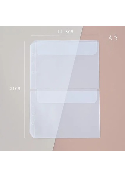 A5 Çift Cepler A7 A4 B5 A5 A6 Etiket Gevşek Yaprak Saklama Çantası Sınıflandırma Etiket Pvc Saklama Kitap Etiket Bandı Dizüstü Bilgisayar Aksesuar Çantası (Yurt Dışından)