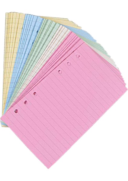 Resim 1 Spiral Defterler, Renkli 6 Delikli Delikli Çizgili Yedekler Kişisel Boyutlu Düzenleyici Defter, 50 Sayfa (100 Sayfa) 5- (Yurt Dışından)