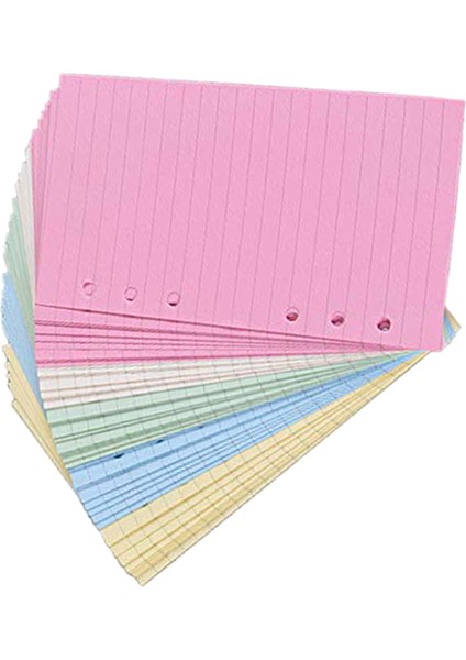 Resim 1 Spiral Defterler, Renkli 6 Delikli Delikli Çizgili Yedekler Kişisel Boyutlu Düzenleyici Defter, 50 Sayfa (100 Sayfa) 5- (Yurt Dışından)
