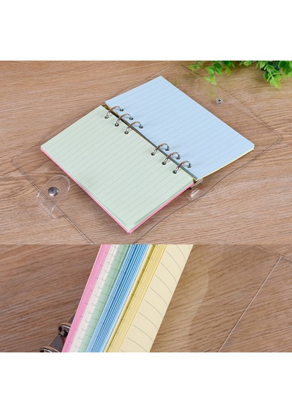 Resim 1 Spiral Defterler, Renkli 6 Delikli Delikli Çizgili Yedekler Kişisel Boyutlu Düzenleyici Defter, 50 Sayfa (100 Sayfa) 5- (Yurt Dışından)