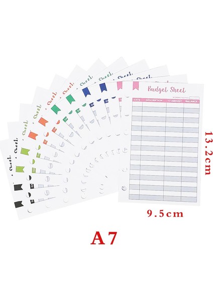 12 Adet Programları Yeni A7 Pu Deri Bütçe Bağlayıcı Defter Nakit Zarflar Sistemi Seti Klipsli Bağlayıcı Cepler Para Bütçe Tasarrufu Fatura Organizatör (Yurt Dışından)