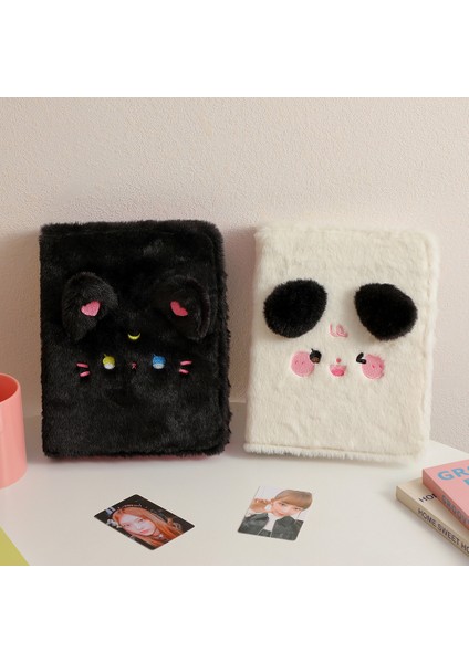 Siyah 2023 Kawaii Peluş Kedi Ayı A5 Kpop Fotocard Bağlayıcı Kitap Toplama Fotoğraf Kartı Tutucu Fotocard Albümü Kırtasiye Noel Hediyesi (Yurt Dışından) fiyatları