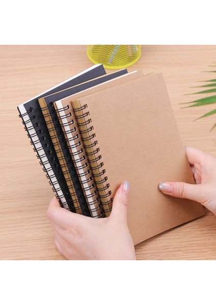 Stil 2 Retro Spiral Bobin Eskiz Defteri Kraft Kağıt Defter Kroki Boyama Günlük Defteri Öğrenci Not Defteri Kitap Not Eskiz Defteri (Yurt Dışından)