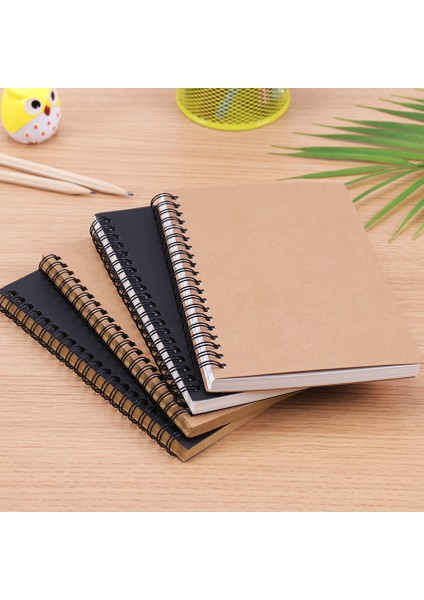 Stil 2 Retro Spiral Bobin Eskiz Defteri Kraft Kağıt Defter Kroki Boyama Günlük Defteri Öğrenci Not Defteri Kitap Not Eskiz Defteri (Yurt Dışından)