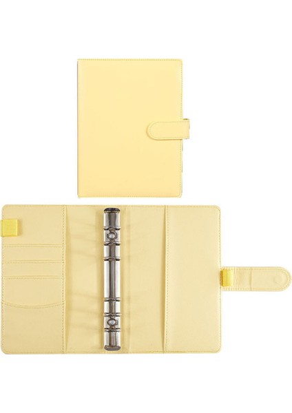 Sarı A6 Pu Renkli Para Bütçe Planlayıcısı Bağlayıcı Fermuarlı Zarflarbütçeleme Için Nakit Zarflar Bütçe Binde Için Para Organizatör (Yurt Dışından)