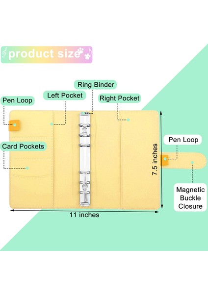 Sarı A6 Pu Renkli Para Bütçe Planlayıcısı Bağlayıcı Fermuarlı Zarflarbütçeleme Için Nakit Zarflar Bütçe Binde Için Para Organizatör (Yurt Dışından) modelleri
