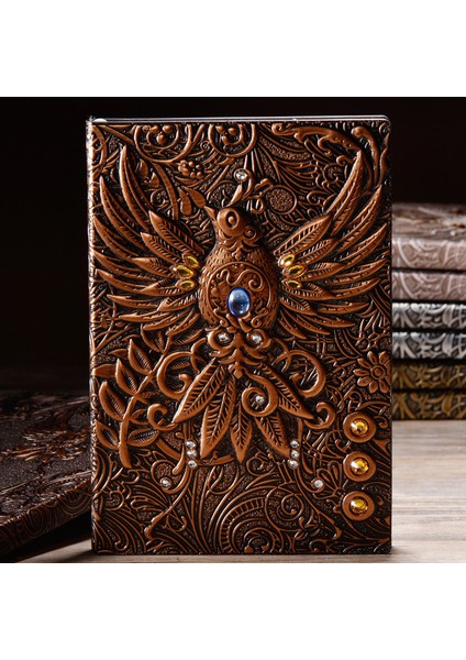 Kırmızı Antika Bakır A5 Moda Vintage Kabartmalı Deri Baskı Seyahat Günlüğü Dizüstü Seyahat Dergisi A5-Not Defteri 1 Adet (Yurt Dışından) fiyatları