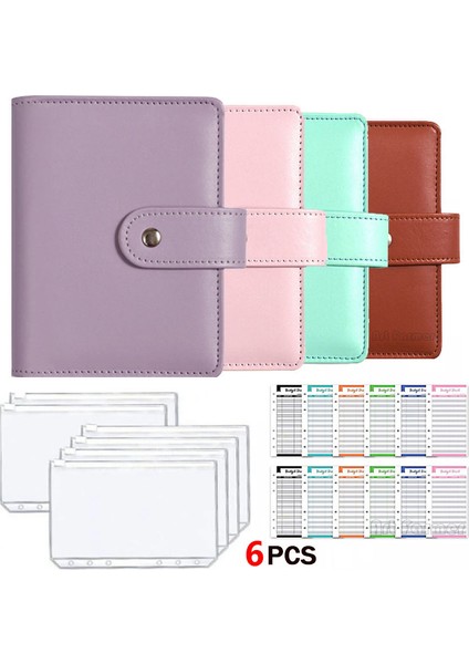 12 Adet Programları Yeni A7 Pu Deri Bütçe Bağlayıcı Defter Nakit Zarflar Sistemi Seti Klipsli Bağlayıcı Cepler Para Bütçe Tasarrufu Fatura Organizatör (Yurt Dışından)